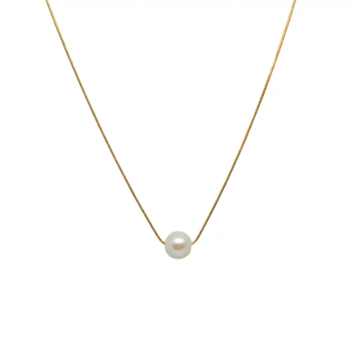 Single Pearl Necklace by Creative Brazil