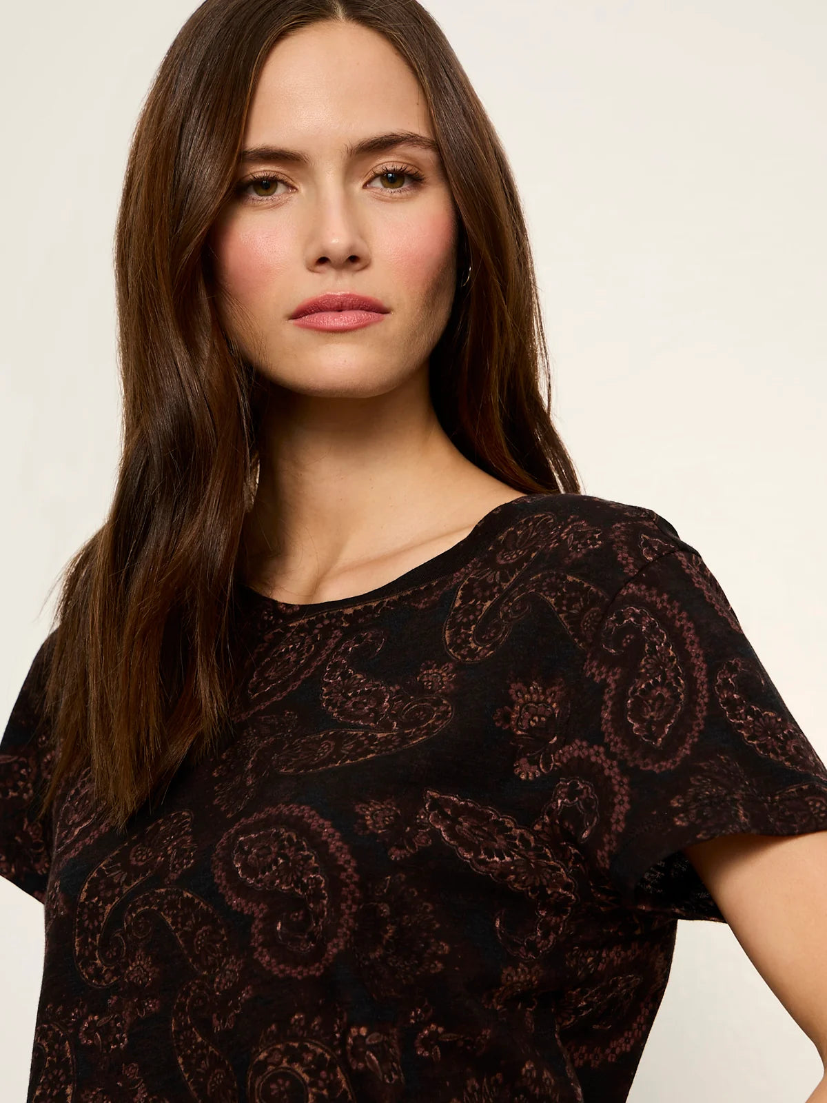 The Perfect Tee by Sanctuary in Cocoa Paisley