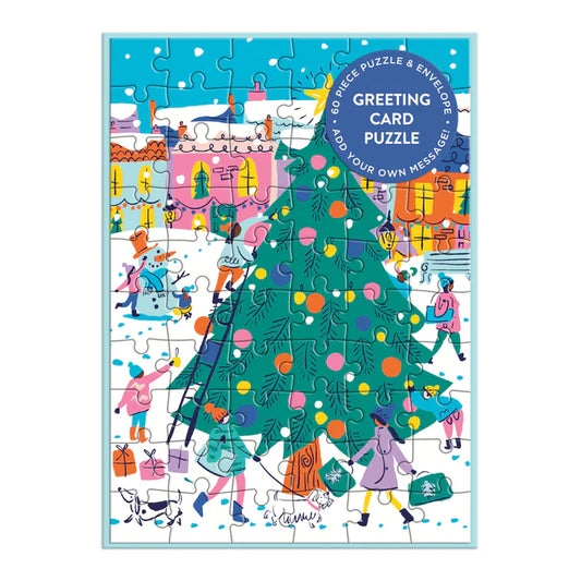 Puzzle Greeting Tree Decorating by Chronicle Books