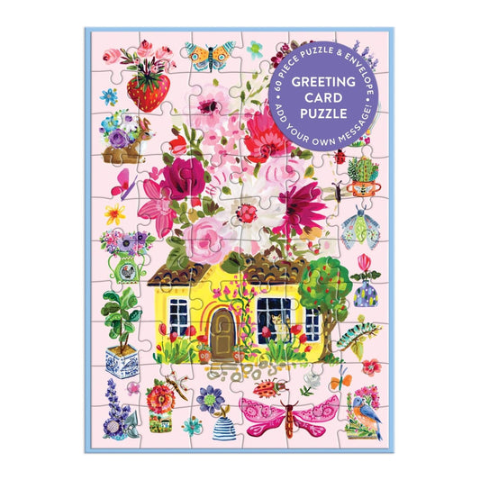Greeting Card Puzzle Buzzy Bouquets by Chronicle Books