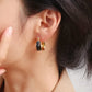 Candide 18K Gold Non-Tarnish Classic Hoop Earring by Flanerie by MAIQ in Black