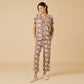 Caftan Top and Cropped Pant Set by Softies in Driftwood Floral