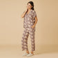 Caftan Top and Cropped Pant Set by Softies in Driftwood Floral