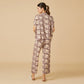 Caftan Top and Cropped Pant Set by Softies in Driftwood Floral