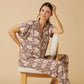 Caftan Top and Cropped Pant Set by Softies in Driftwood Floral