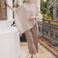 Maddeline Crystal Poncho by Wild Cosmos in Blush