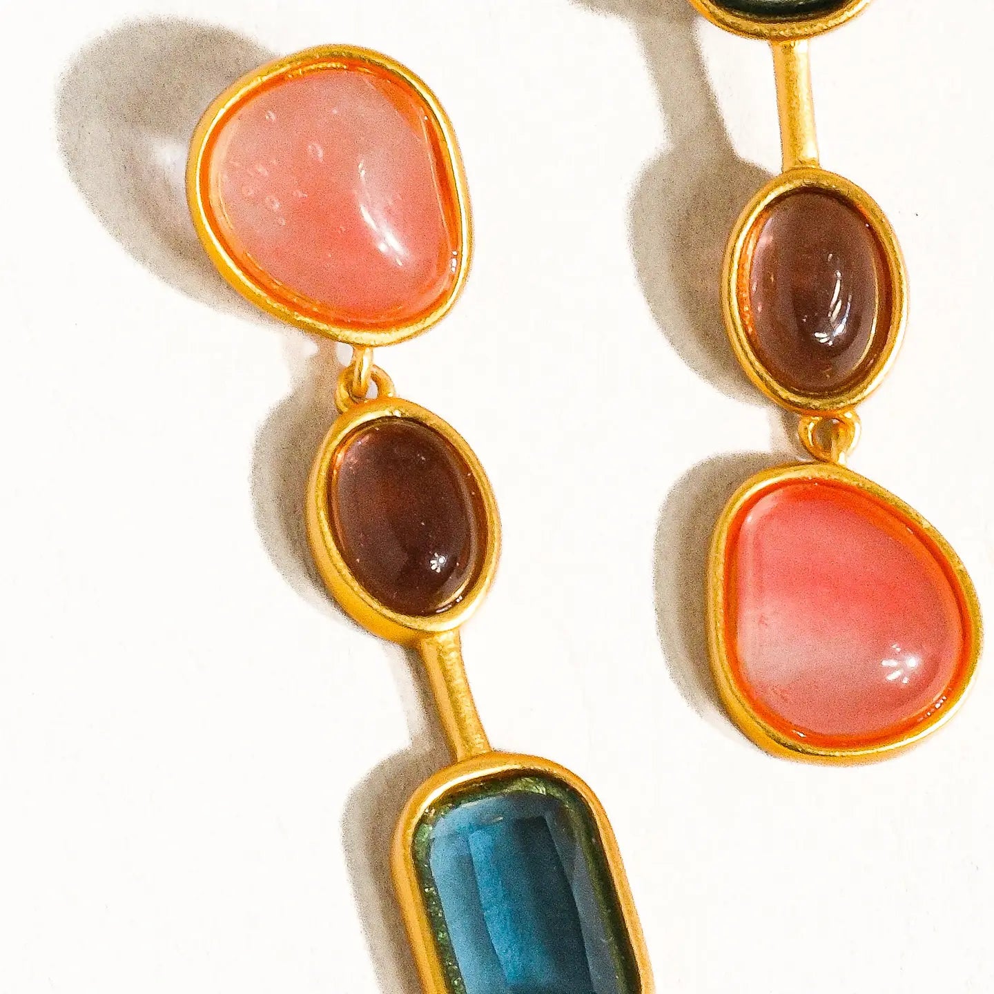 Delia 18K Gold Vintage Mismatch Drop Earring by Flanerie by MAIQ