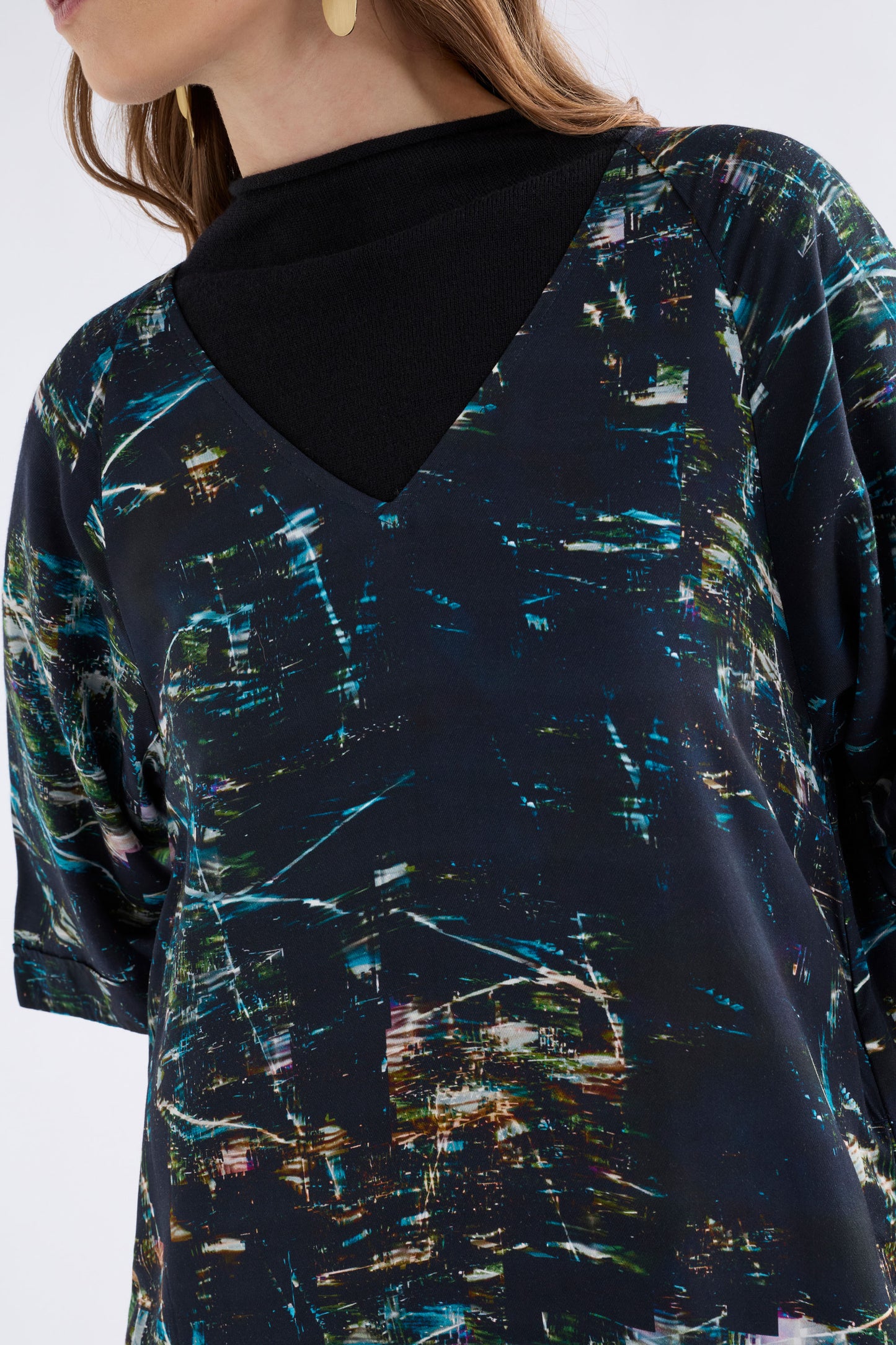 Kallio V-Neck Dress by ELK in Norda Print