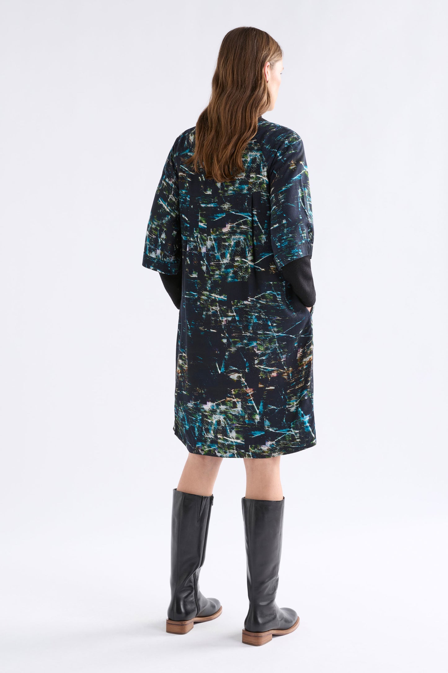 Kallio V-Neck Dress by ELK in Norda Print