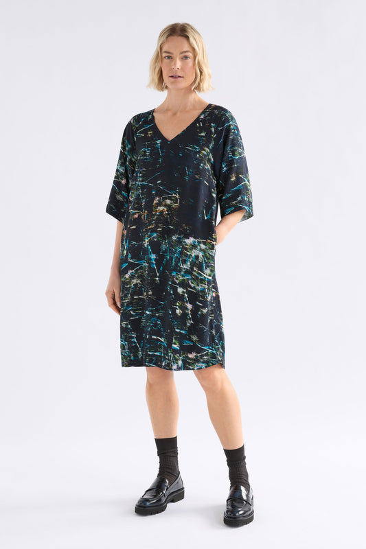 Kallio V-Neck Dress by ELK in Norda Print
