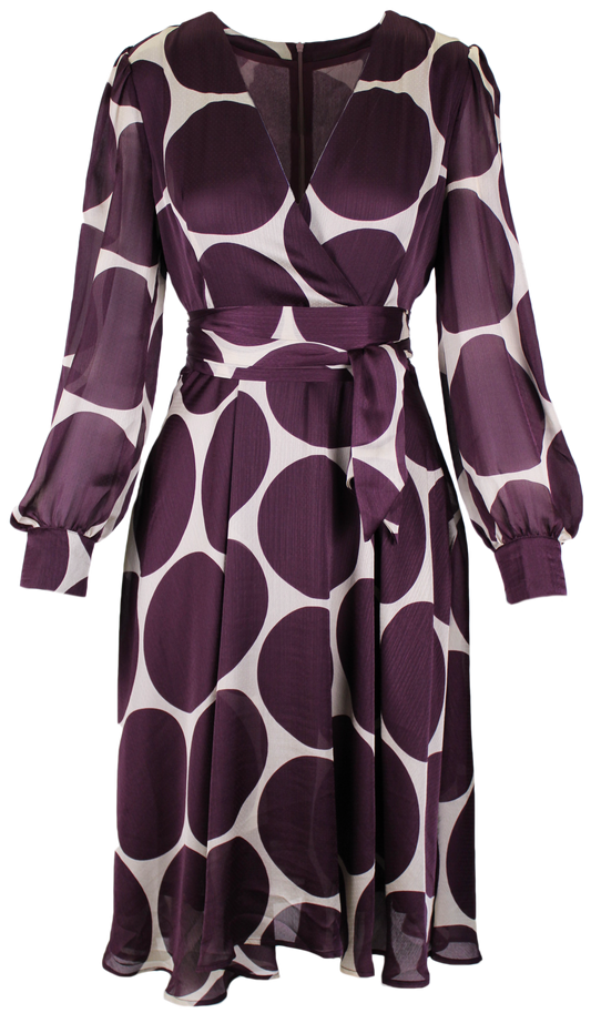 Dots P Midi Dress by Anonyme in Raisin