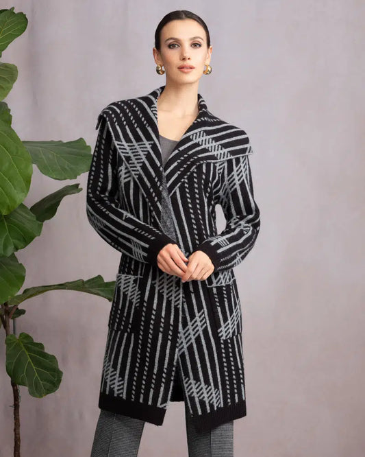 Long Sleeve Cardi by Alison Sheri in Charcoal
