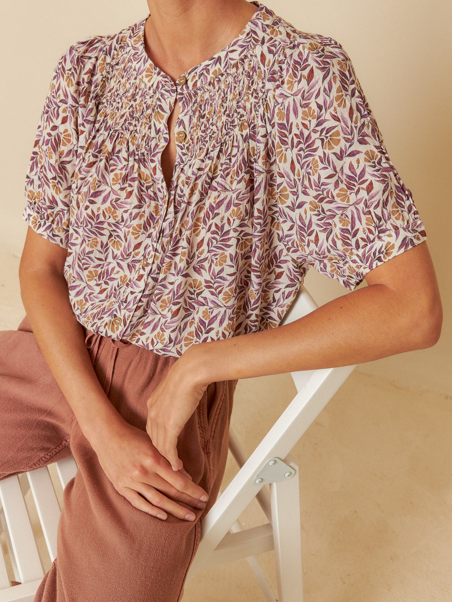 Romantic Style Shirt by Indi & Cold in Violeta