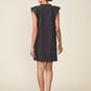 Ticket Stripe Sash Dress by ANTHEM the Label in Black/White