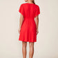 Legendary Cinched V-Neck Mini Dress by ANTHEM the label in Red
