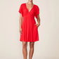 Legendary Cinched V-Neck Mini Dress by ANTHEM the label in Red