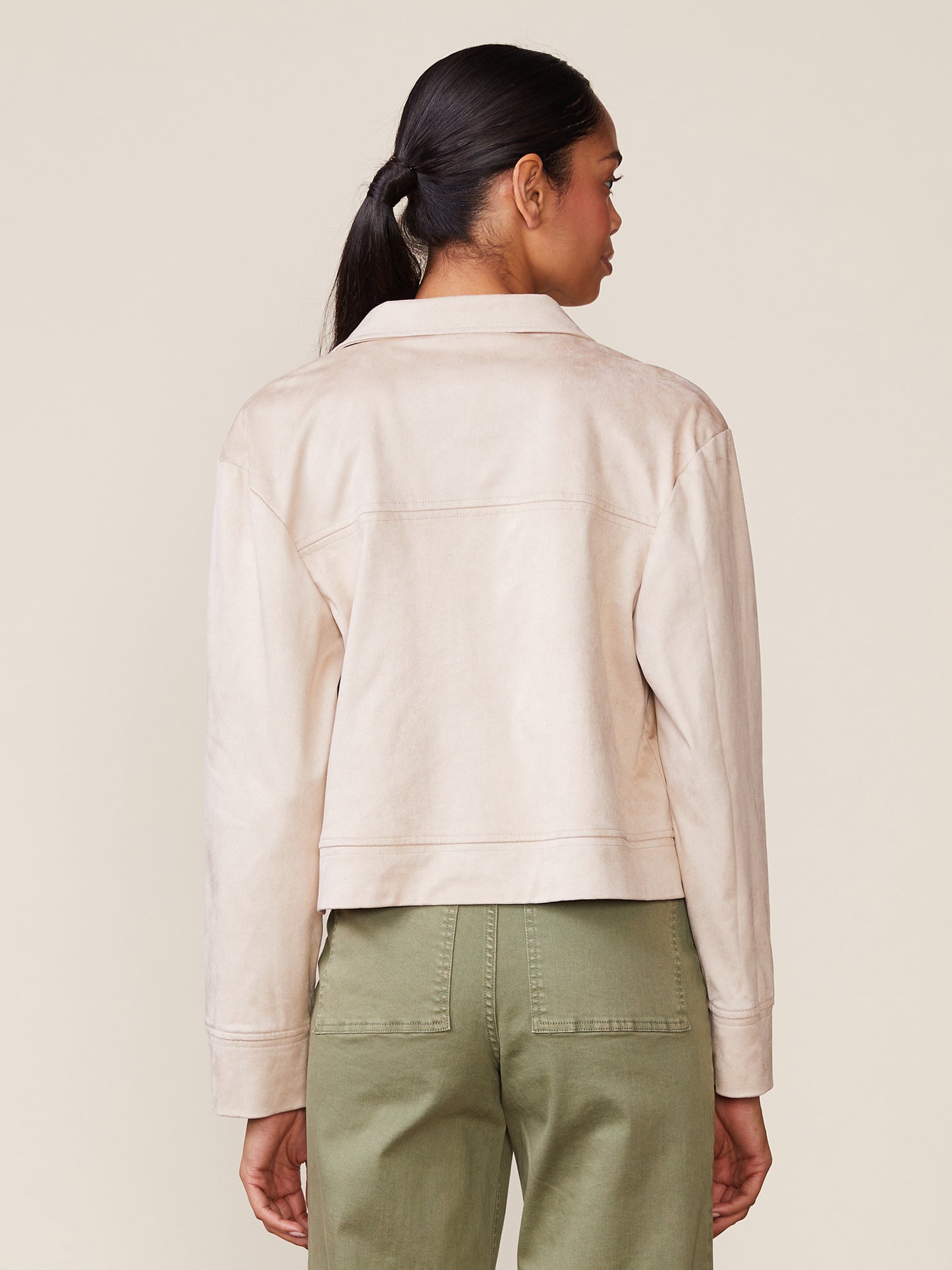 Suede Patch Pocket Jacket by ANTHEM the label in Sand