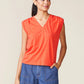 Cuffed V-Neck Muscle Tank by ANTHEM the label in Red