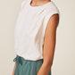 Dylan Slub Muscle Tee by ANTHEM the label in Almond