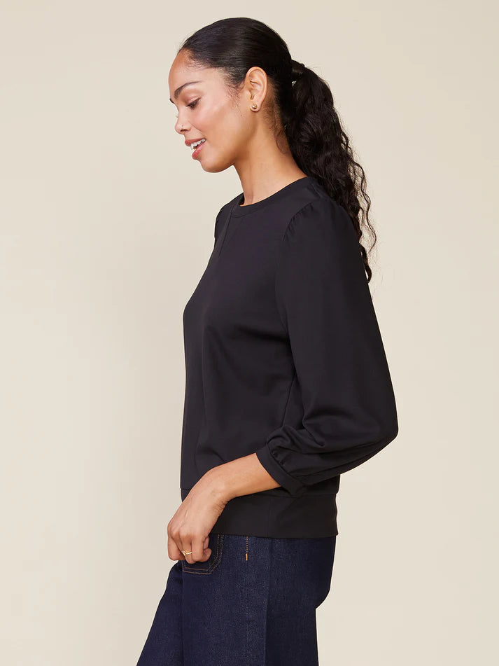 Ponte 3/4 Sleeve Tee by ANTHEM the label in Black