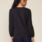 Ponte 3/4 Sleeve Tee by ANTHEM the label in Black