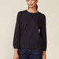 Ponte 3/4 Sleeve Tee by ANTHEM the label in Black