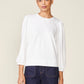 3/4 Sleeve Ponte Top by ANTHEM the label in Off-White