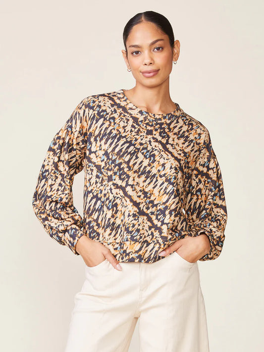 Printed Pullover by ANTHEM the label in Brown Multi