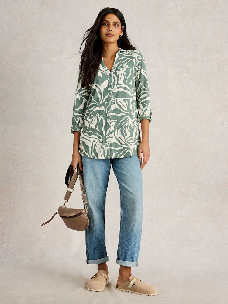 Annie Longline Shirt by White Stuff in Green