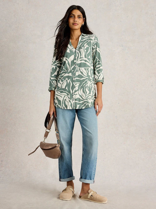 Annie Longline Shirt by White Stuff in Green