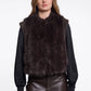 Alvita Faux Fur Vest by Rino & Pelle in Peated