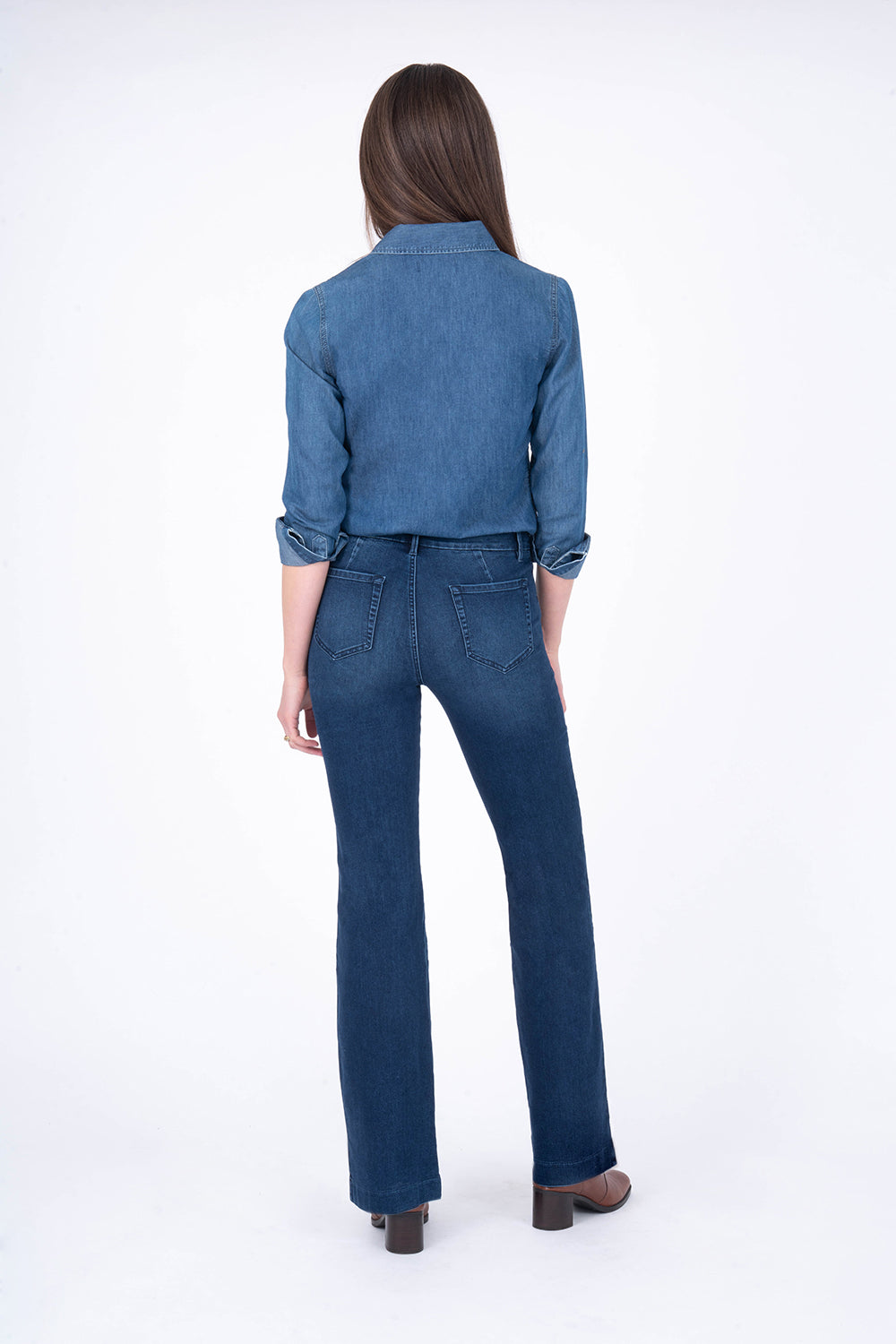 Carolyn Seam Trouser by Level 99 in Perfect Indigo