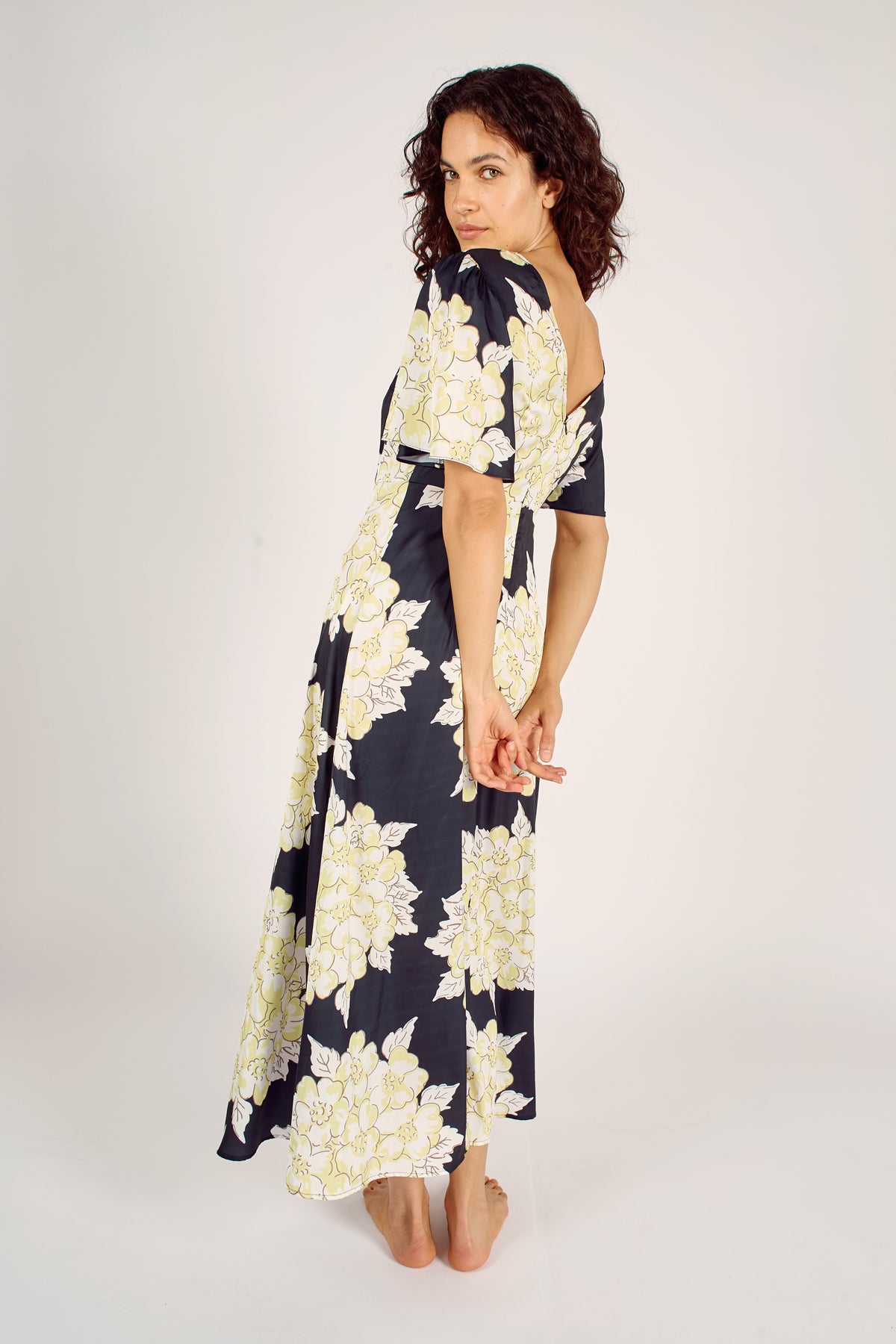 Blooming Lovely Rene Dress by Traffic People in Navy/Cream