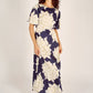 Blooming Lovely Rene Dress by Traffic People in Navy/Cream