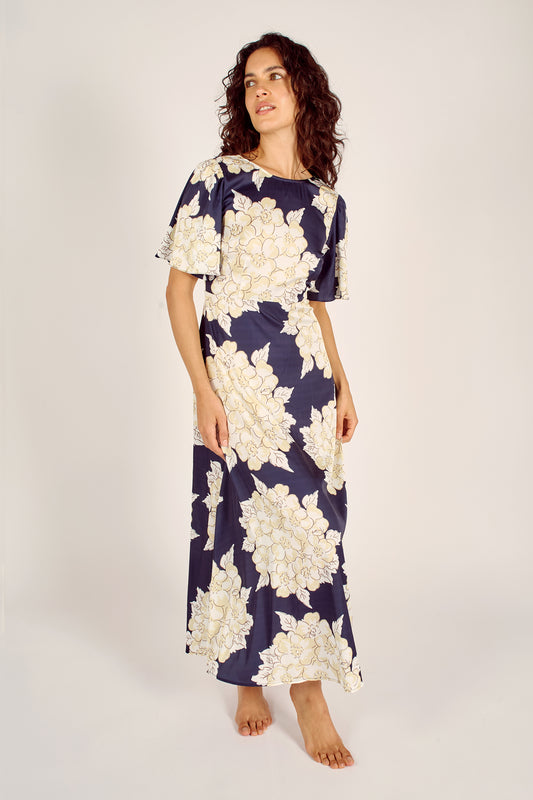 Blooming Lovely Rene Dress by Traffic People in Navy/Cream