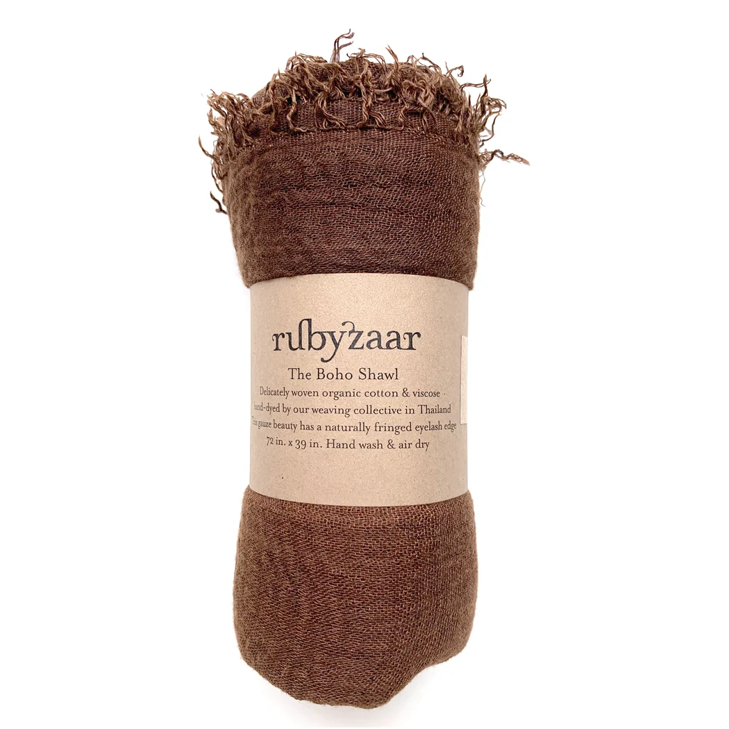 Boho Shawl by Rubyzaar in Expresso