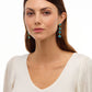 Norman Castle Round Bezel Drop Earring by Brackish