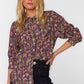 Braxton Top by Velvet Heart in Ditsy Greenery