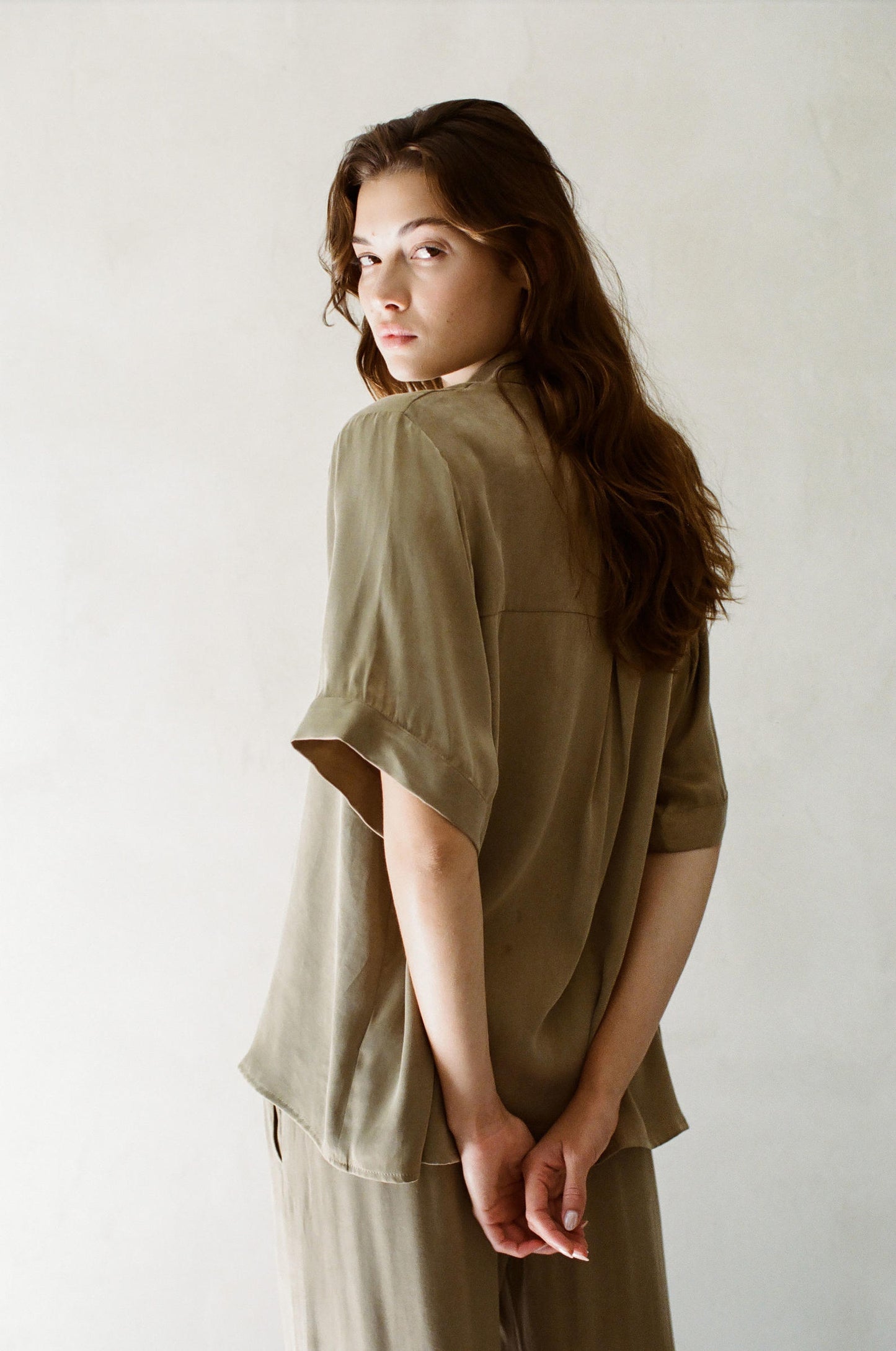 Delancey Shirt Top by A.Ren in Toffee