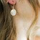 Big Pearl Coin Earring by Santore Jewelry