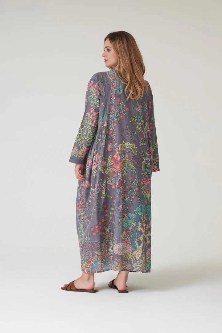 Boho Garden Grey Pinch Dress by One Hundred Stars