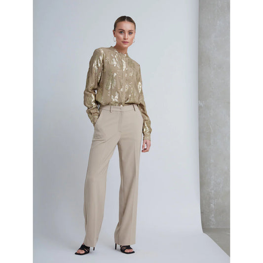 Brassica Eleza Pants by Bruuns Bazaar in Silver Mink