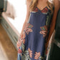 Camille Floral Satin Slip Dress by Briton Court in Botanical Midnight