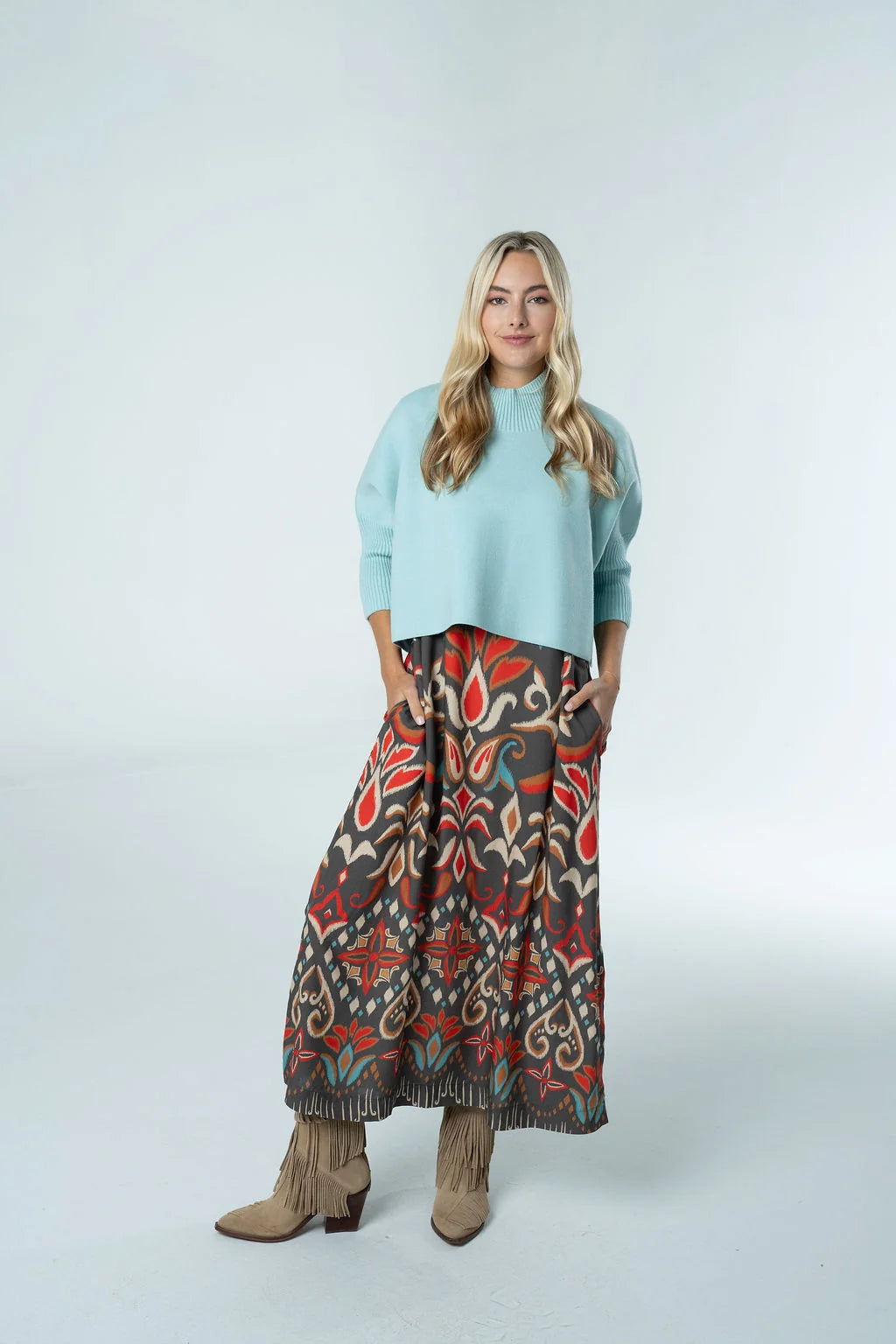 Sophia Sweater by Briton Court in Sea Glass