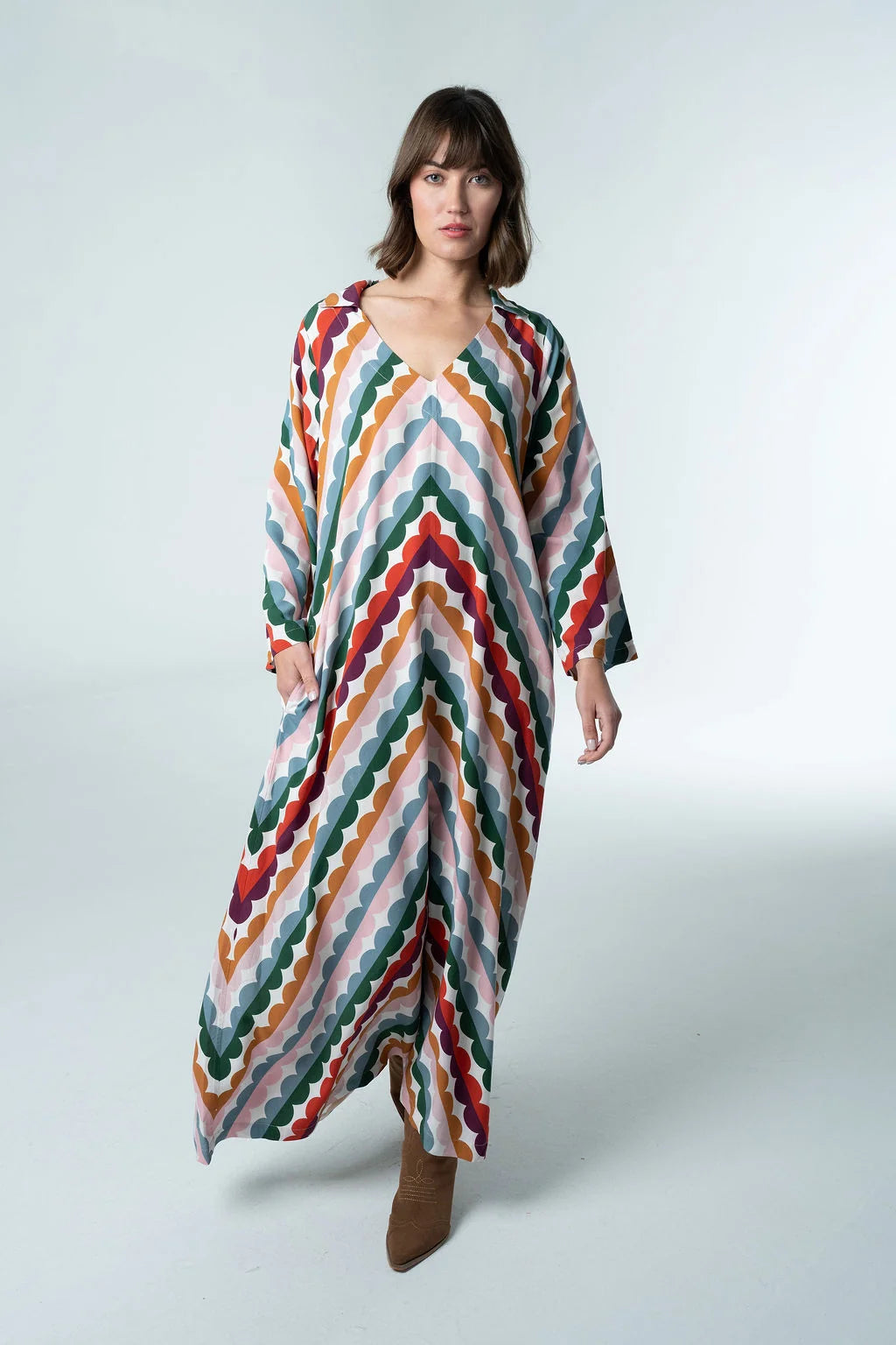 Milani Maxi Dress by Briton Court in Groovy Grove