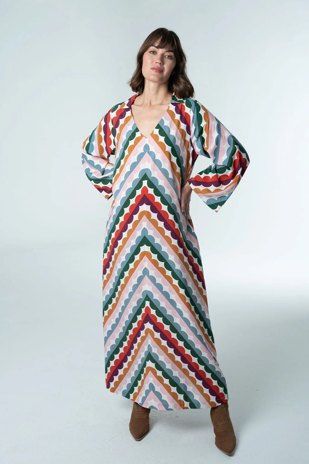 Milani Maxi Dress by Briton Court in Groovy Grove