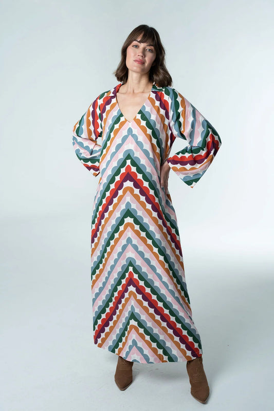 Milani Maxi Dress by Briton Court in Groovy Grove