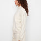 Long Sleeve Half-Zip High Collar Pullover by Charlie B in Cookies and Cream
