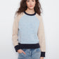 Color Block Knit Sweater by Charlie B in Iris