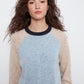 Color Block Knit Sweater by Charlie B in Iris